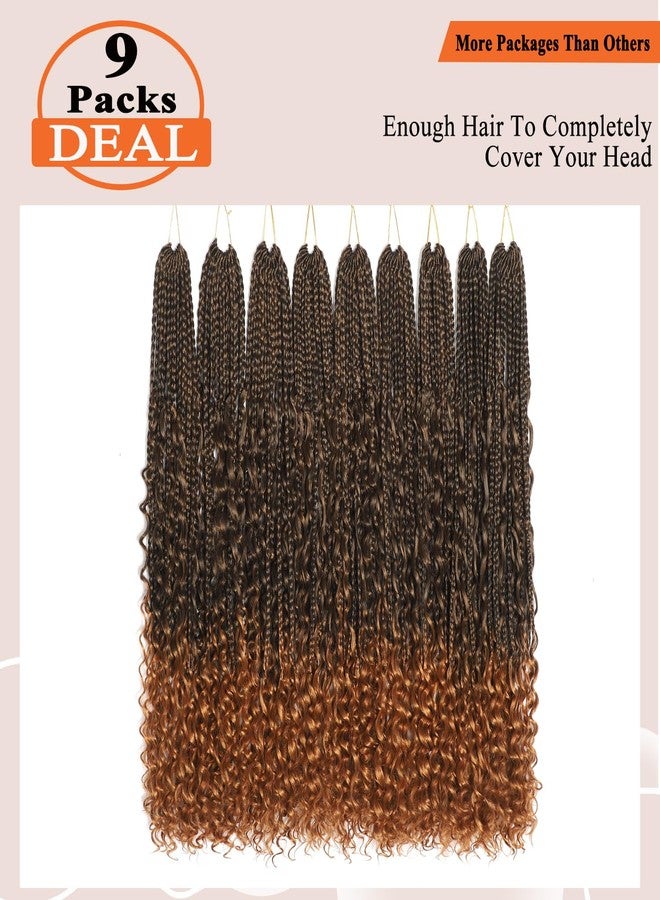 Flagship Goddess Box Braids Crochet Hair 24 Inch 9 Packs Boho Crochet Braids for Black Women,Bohomian Pre looped Crochet Hair for Black Women-T30 - Image 3